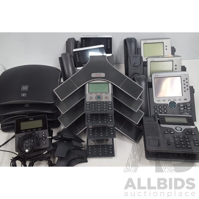 Bulk Lot of Teleconferencing Equipment & Office Phones