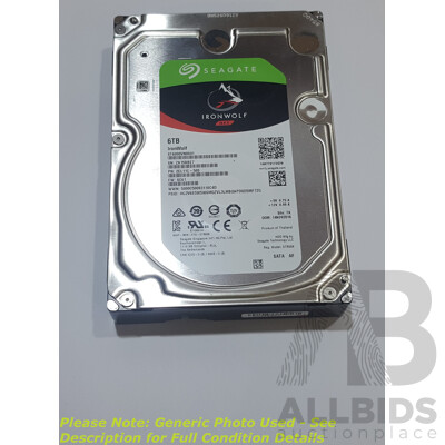 Seagate (ST6000VN0041) IronWolf NAS 6TB SATA 7.2K 3.5-Inch Hard Drive