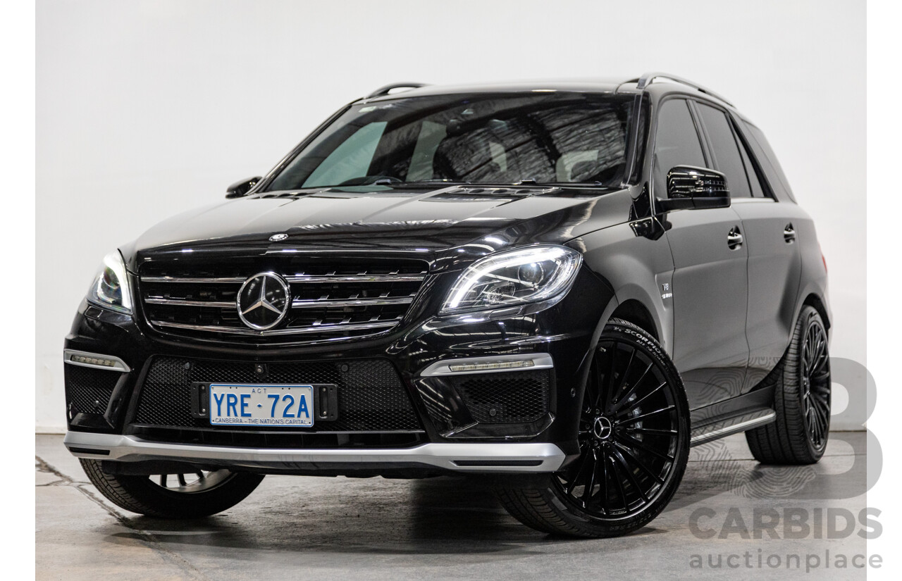 12/2013 Mercedes Benz ML63 AMG (AWD) 166 4d Wagon Obsidian Black Metallic Twin Turbo V8 5.5L