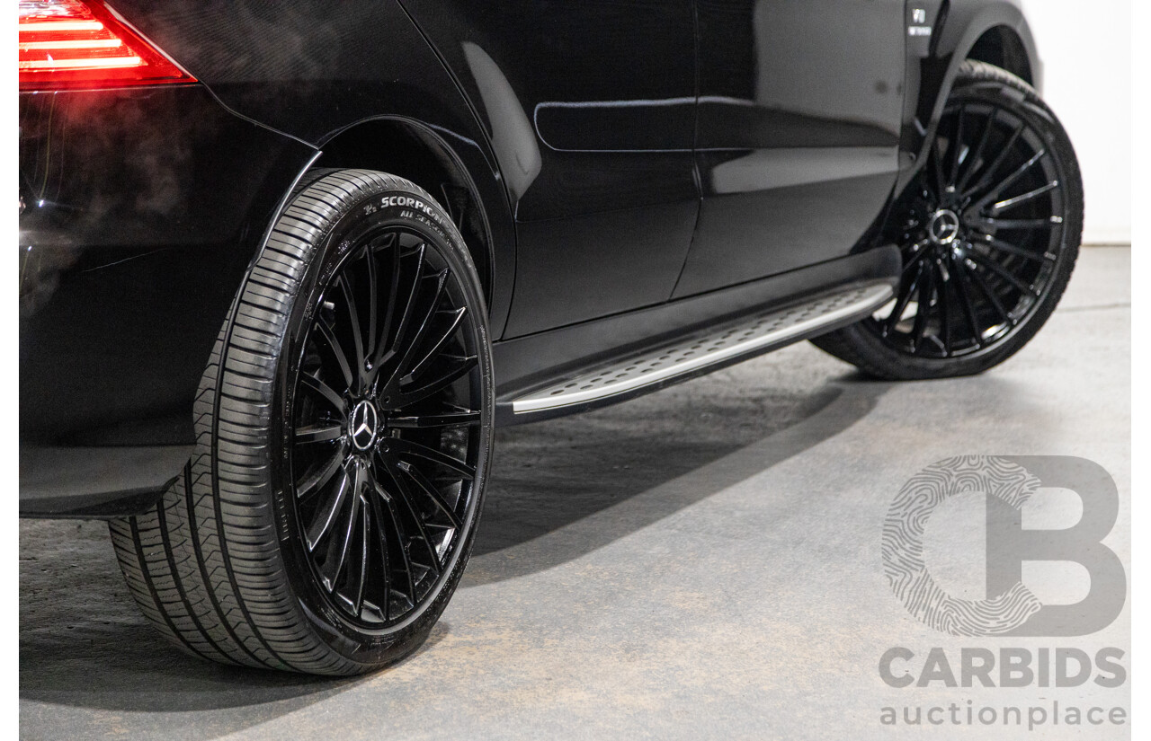 12/2013 Mercedes Benz ML63 AMG (AWD) 166 4d Wagon Obsidian Black Metallic Twin Turbo V8 5.5L