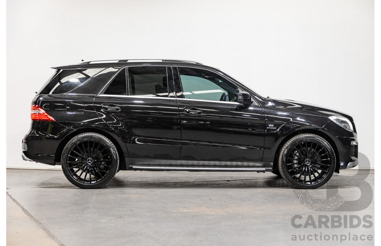 12/2013 Mercedes Benz ML63 AMG (AWD) 166 4d Wagon Obsidian Black Metallic Twin Turbo V8 5.5L