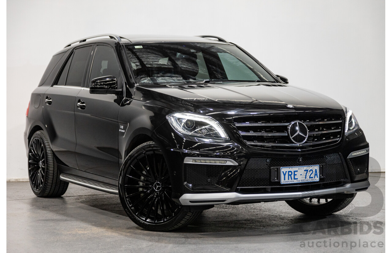 12/2013 Mercedes Benz ML63 AMG (AWD) 166 4d Wagon Obsidian Black Metallic Twin Turbo V8 5.5L