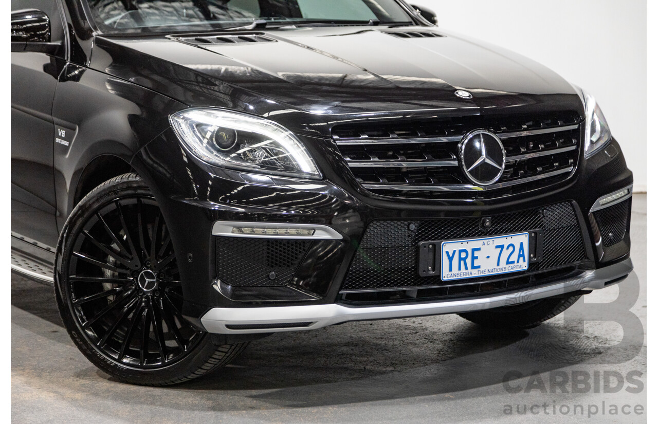 12/2013 Mercedes Benz ML63 AMG (AWD) 166 4d Wagon Obsidian Black Metallic Twin Turbo V8 5.5L