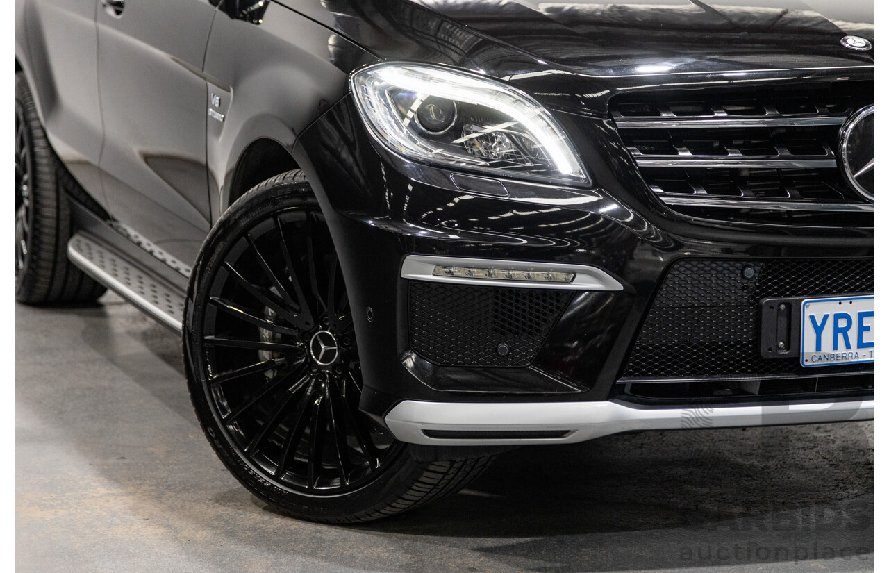 12/2013 Mercedes Benz ML63 AMG (AWD) 166 4d Wagon Obsidian Black Metallic Twin Turbo V8 5.5L