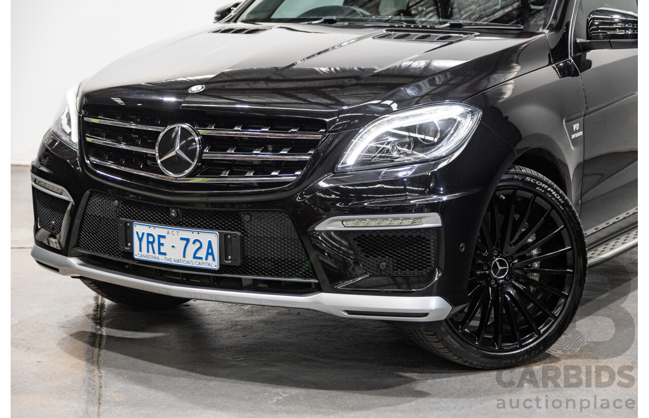 12/2013 Mercedes Benz ML63 AMG (AWD) 166 4d Wagon Obsidian Black Metallic Twin Turbo V8 5.5L