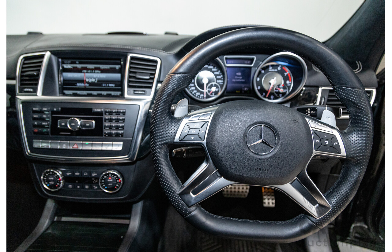 12/2013 Mercedes Benz ML63 AMG (AWD) 166 4d Wagon Obsidian Black Metallic Twin Turbo V8 5.5L