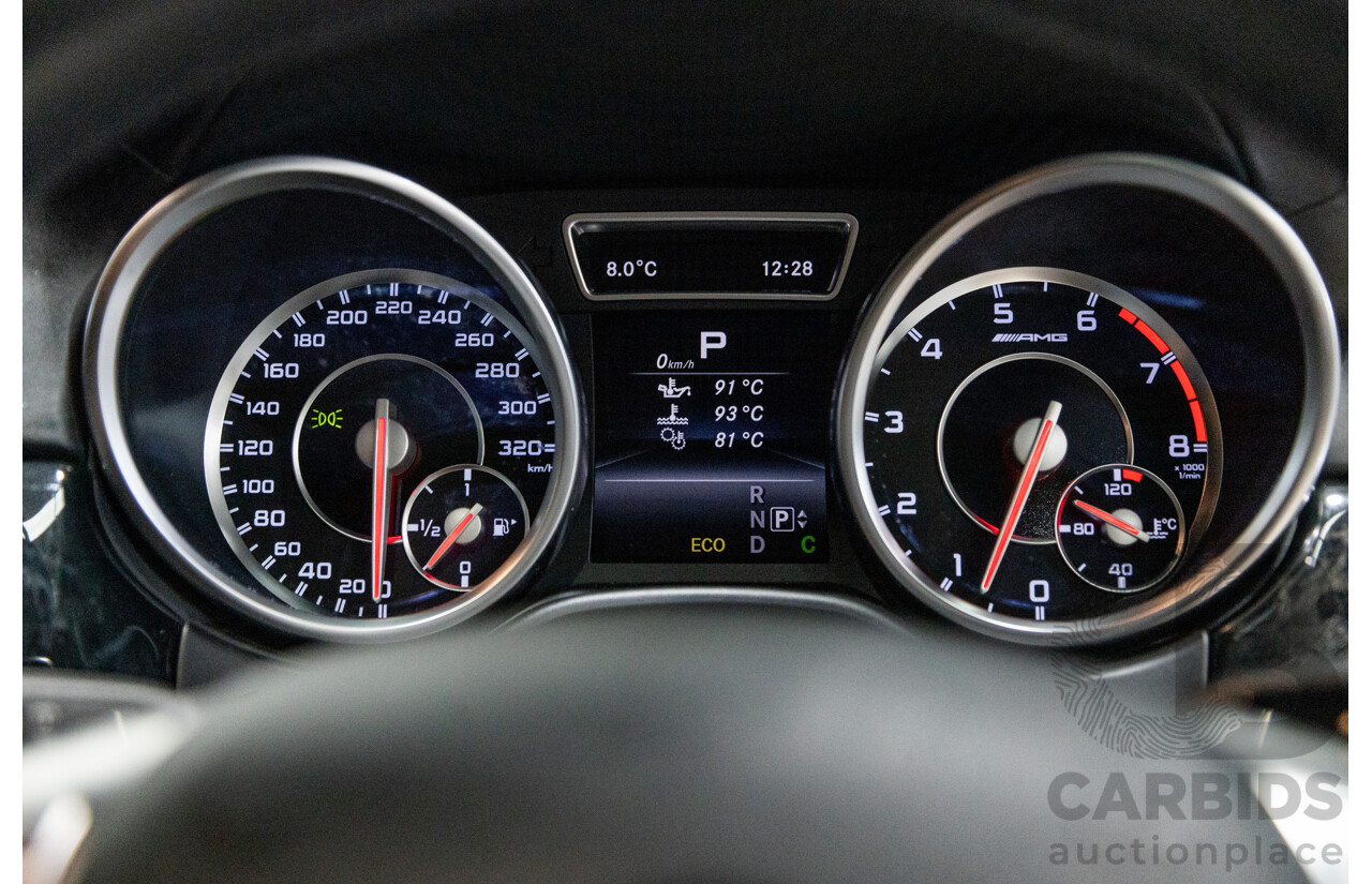 12/2013 Mercedes Benz ML63 AMG (AWD) 166 4d Wagon Obsidian Black Metallic Twin Turbo V8 5.5L