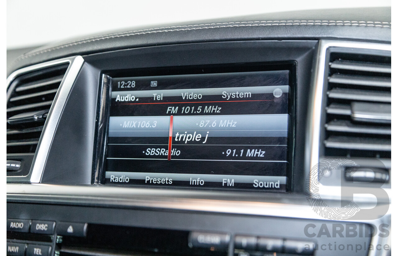 12/2013 Mercedes Benz ML63 AMG (AWD) 166 4d Wagon Obsidian Black Metallic Twin Turbo V8 5.5L