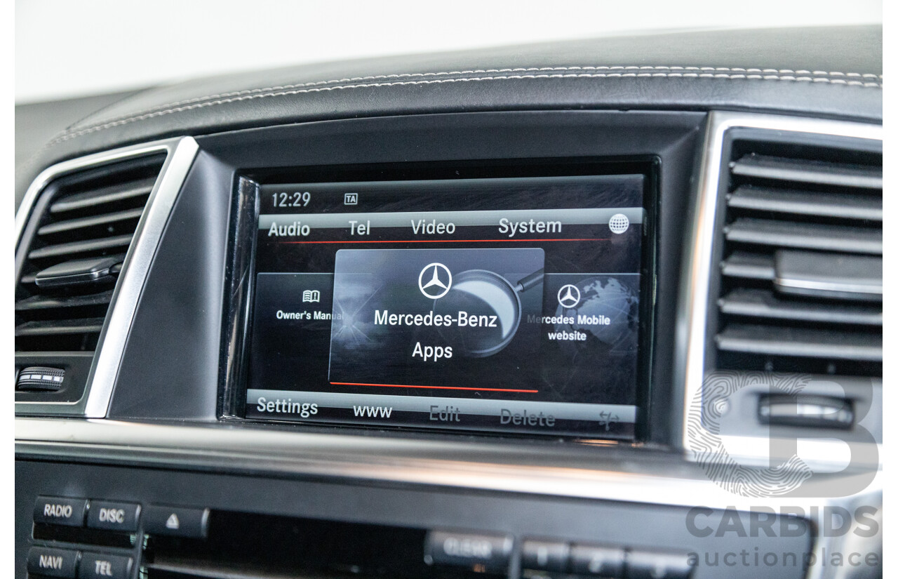 12/2013 Mercedes Benz ML63 AMG (AWD) 166 4d Wagon Obsidian Black Metallic Twin Turbo V8 5.5L