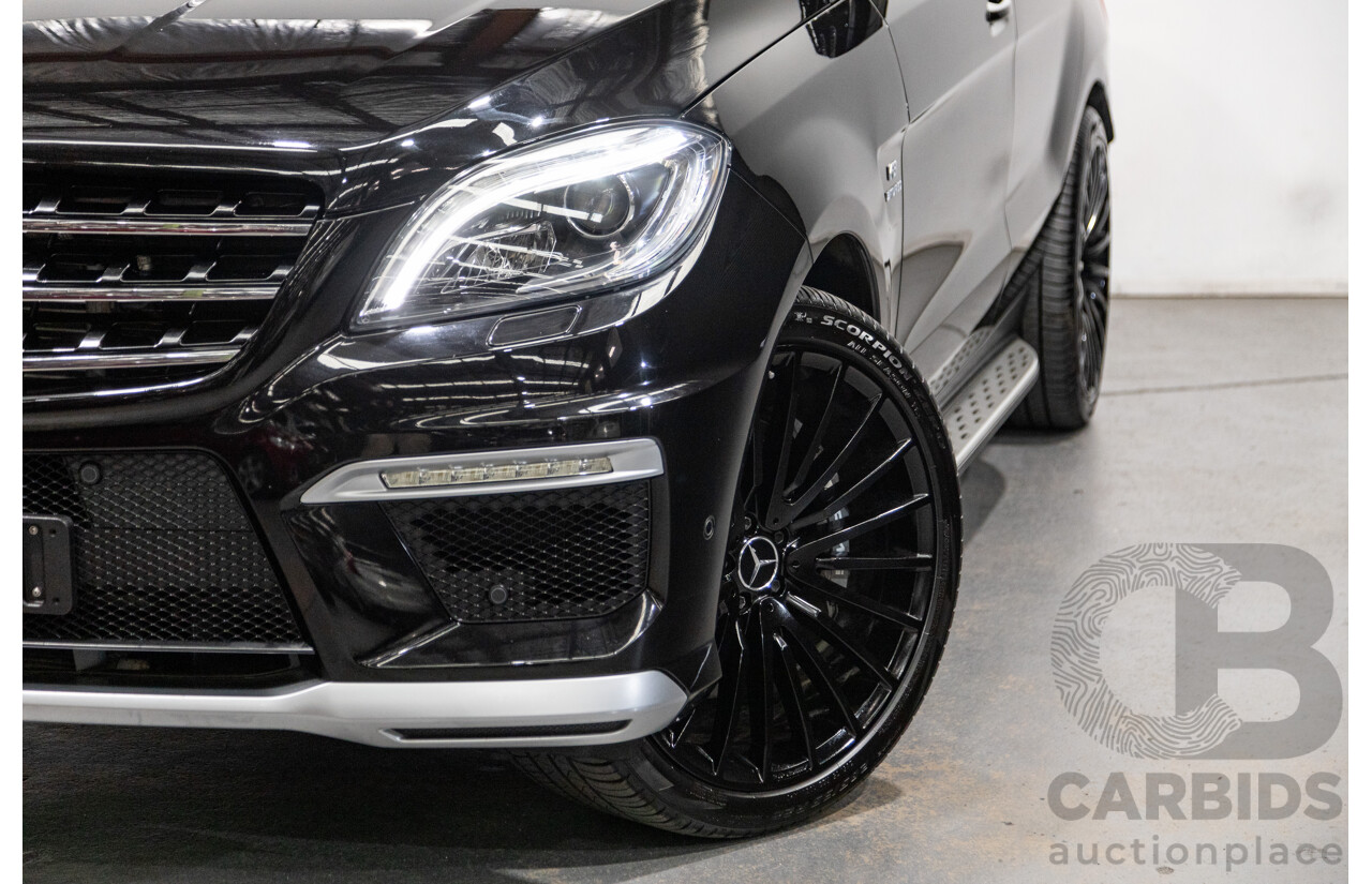 12/2013 Mercedes Benz ML63 AMG (AWD) 166 4d Wagon Obsidian Black Metallic Twin Turbo V8 5.5L