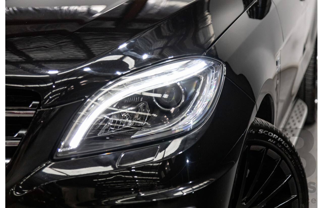 12/2013 Mercedes Benz ML63 AMG (AWD) 166 4d Wagon Obsidian Black Metallic Twin Turbo V8 5.5L