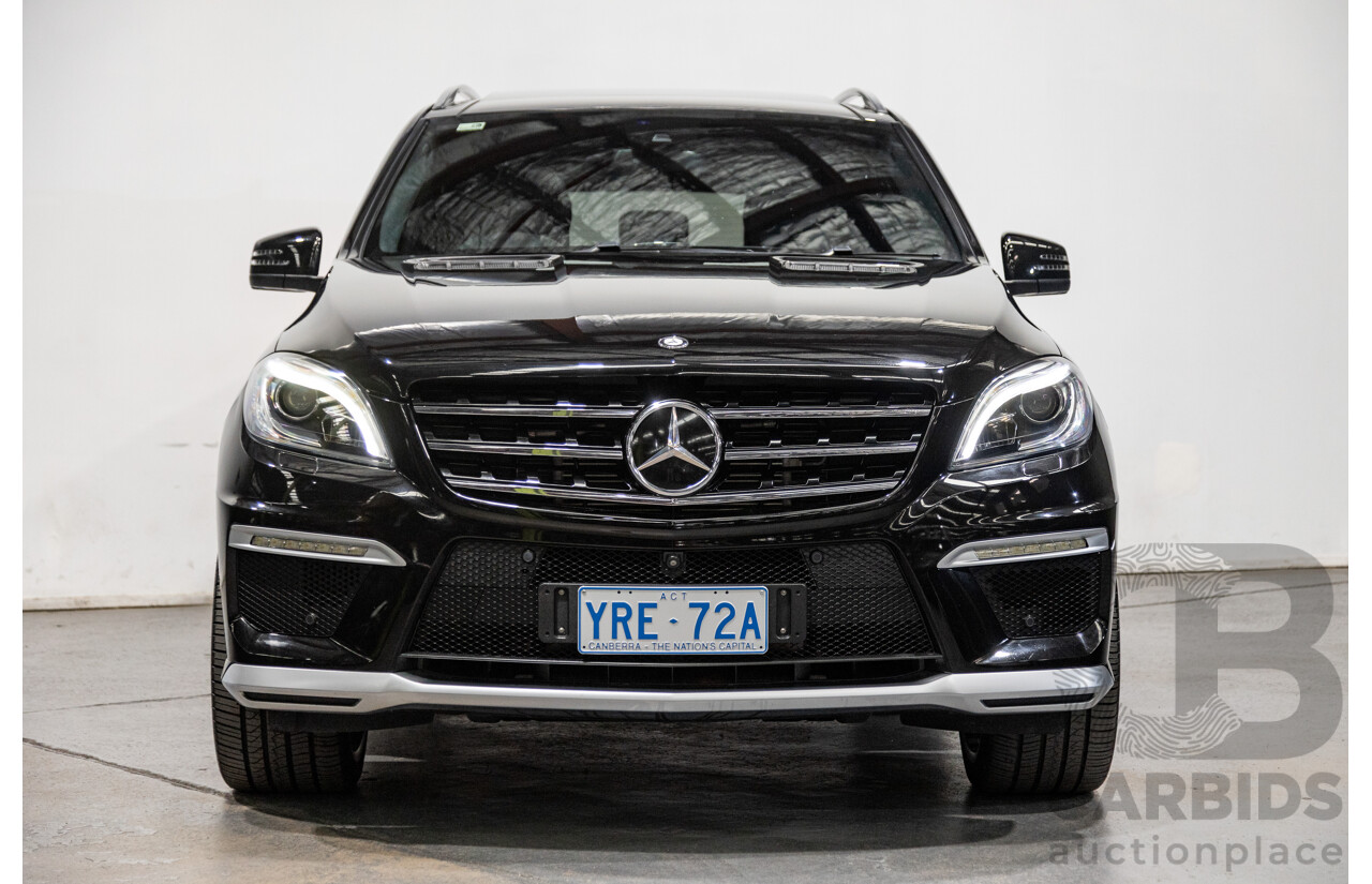 12/2013 Mercedes Benz ML63 AMG (AWD) 166 4d Wagon Obsidian Black Metallic Twin Turbo V8 5.5L
