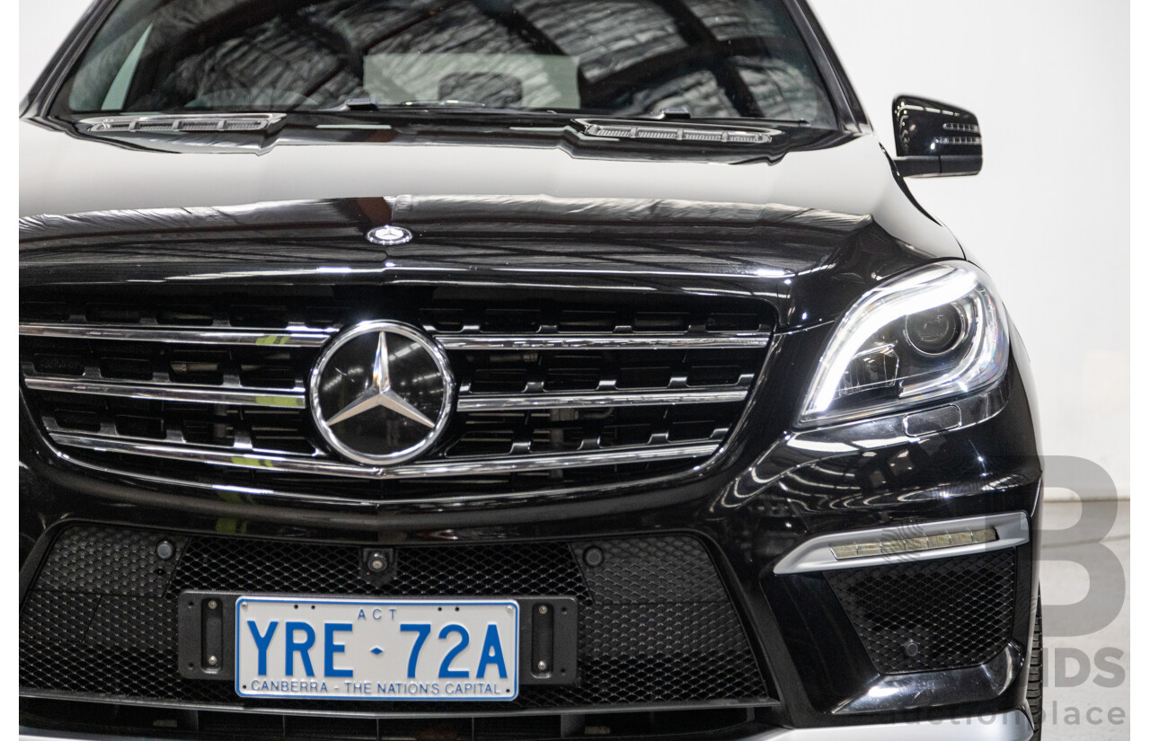 12/2013 Mercedes Benz ML63 AMG (AWD) 166 4d Wagon Obsidian Black Metallic Twin Turbo V8 5.5L