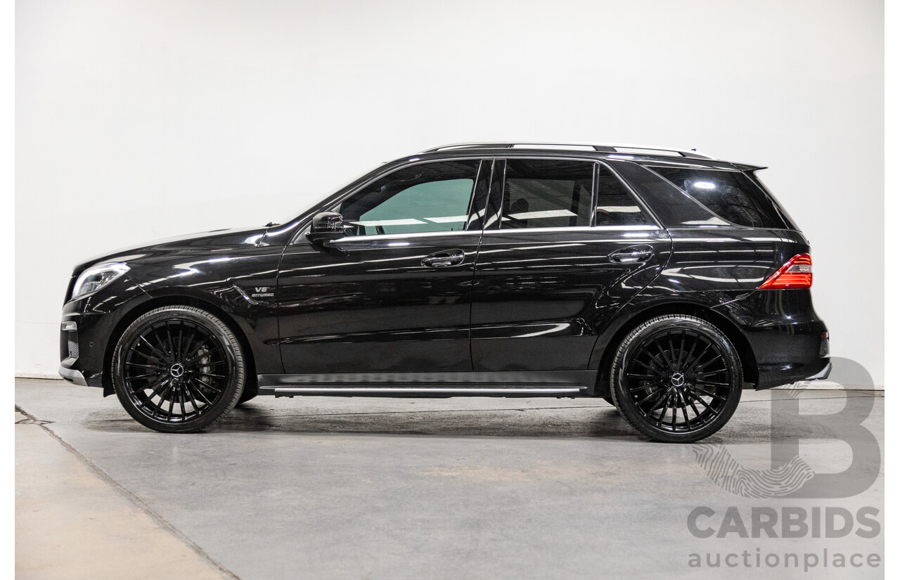 12/2013 Mercedes Benz ML63 AMG (AWD) 166 4d Wagon Obsidian Black Metallic Twin Turbo V8 5.5L