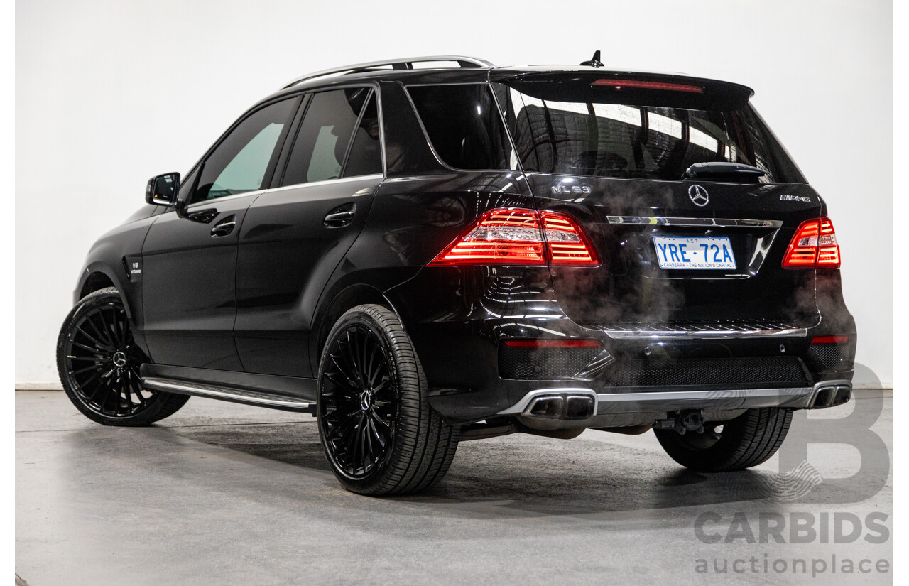 12/2013 Mercedes Benz ML63 AMG (AWD) 166 4d Wagon Obsidian Black Metallic Twin Turbo V8 5.5L