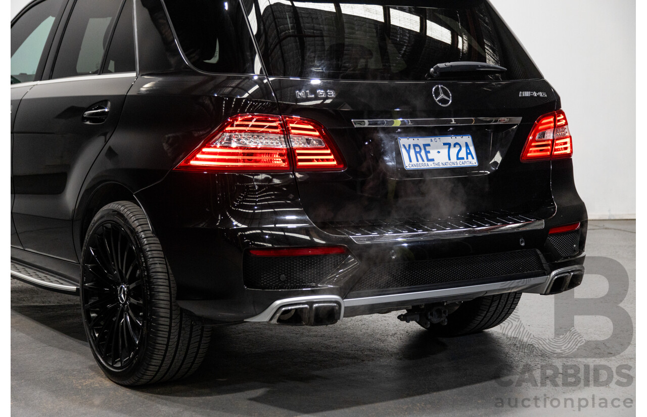 12/2013 Mercedes Benz ML63 AMG (AWD) 166 4d Wagon Obsidian Black Metallic Twin Turbo V8 5.5L