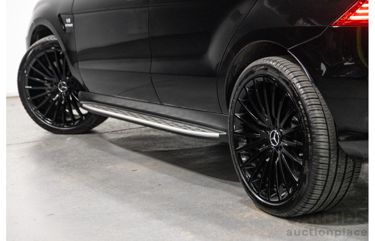 12/2013 Mercedes Benz ML63 AMG (AWD) 166 4d Wagon Obsidian Black Metallic Twin Turbo V8 5.5L