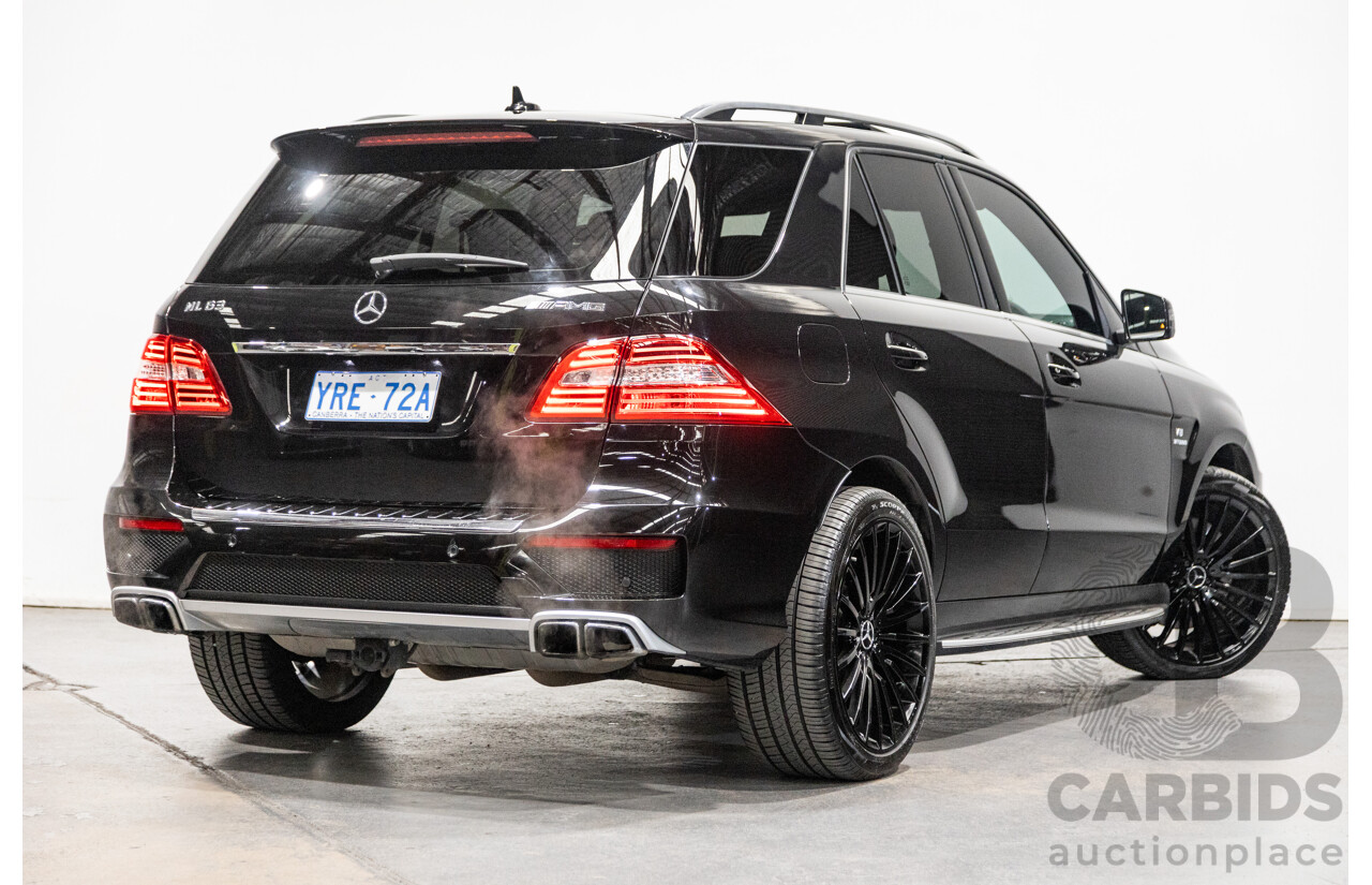 12/2013 Mercedes Benz ML63 AMG (AWD) 166 4d Wagon Obsidian Black Metallic Twin Turbo V8 5.5L