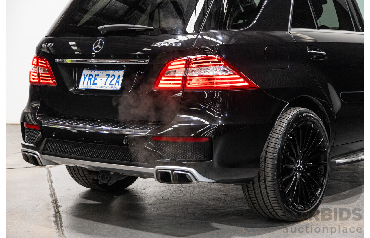 12/2013 Mercedes Benz ML63 AMG (AWD) 166 4d Wagon Obsidian Black Metallic Twin Turbo V8 5.5L