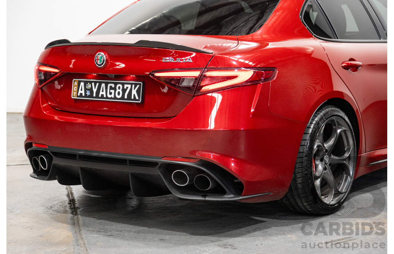 06/2018 Alfa Romeo Giulia Quadrifoglio MY18 4d Sedan Competizione Red Metallic Twin Turbo V6 2.9L