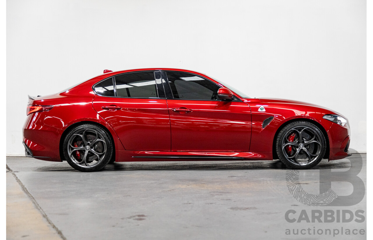 06/2018 Alfa Romeo Giulia Quadrifoglio MY18 4d Sedan Competizione Red Metallic Twin Turbo V6 2.9L