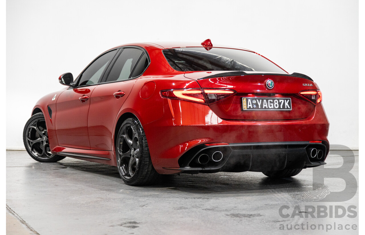 06/2018 Alfa Romeo Giulia Quadrifoglio MY18 4d Sedan Competizione Red Metallic Twin Turbo V6 2.9L