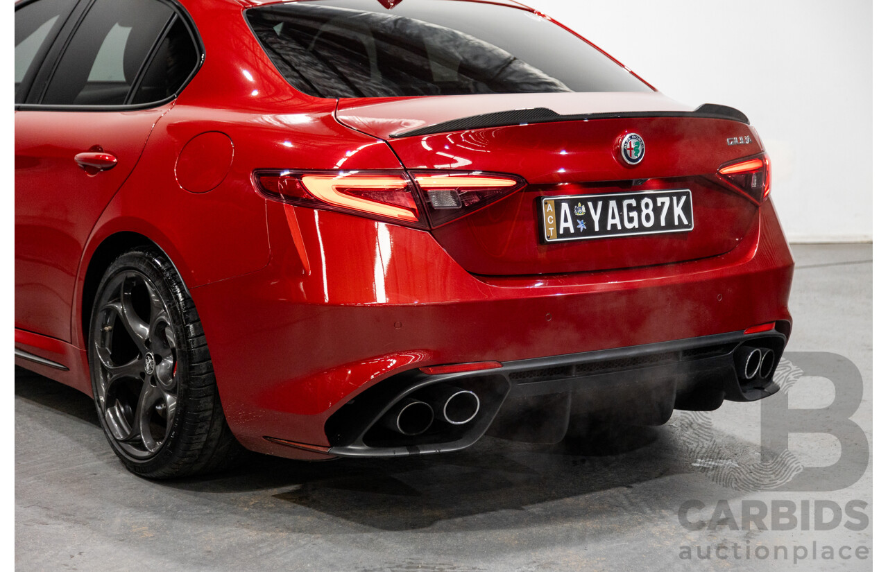 06/2018 Alfa Romeo Giulia Quadrifoglio MY18 4d Sedan Competizione Red Metallic Twin Turbo V6 2.9L