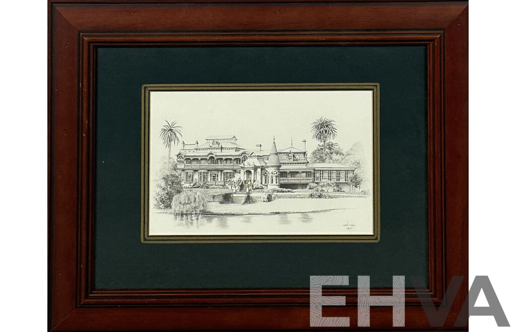 Keith Ross, Fortuna, Bendigo, Reproduction Print From the Original Wax Pencil on Ivory Board