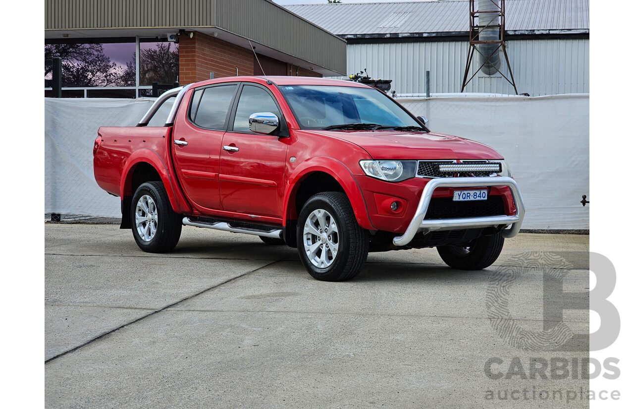 2/2012 Mitsubishi Triton Glx-R (4x4) MN MY12 Double Cab Utility Red 2.5L