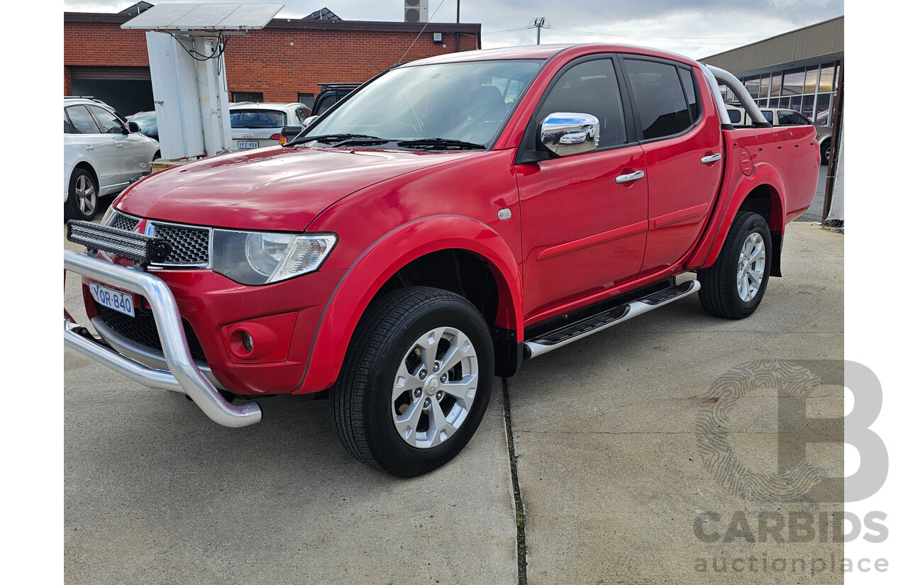 2/2012 Mitsubishi Triton Glx-R (4x4) MN MY12 Double Cab Utility Red 2.5L