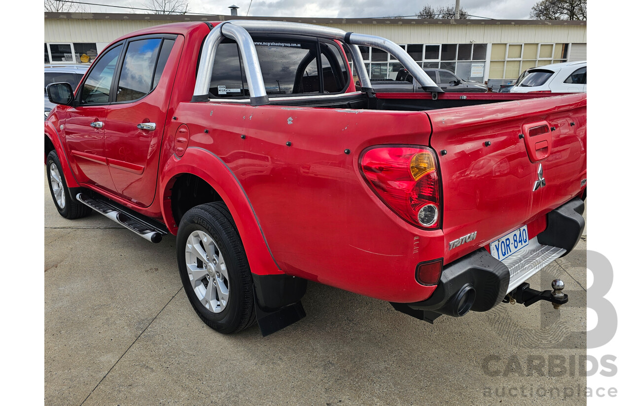 2/2012 Mitsubishi Triton Glx-R (4x4) MN MY12 Double Cab Utility Red 2.5L