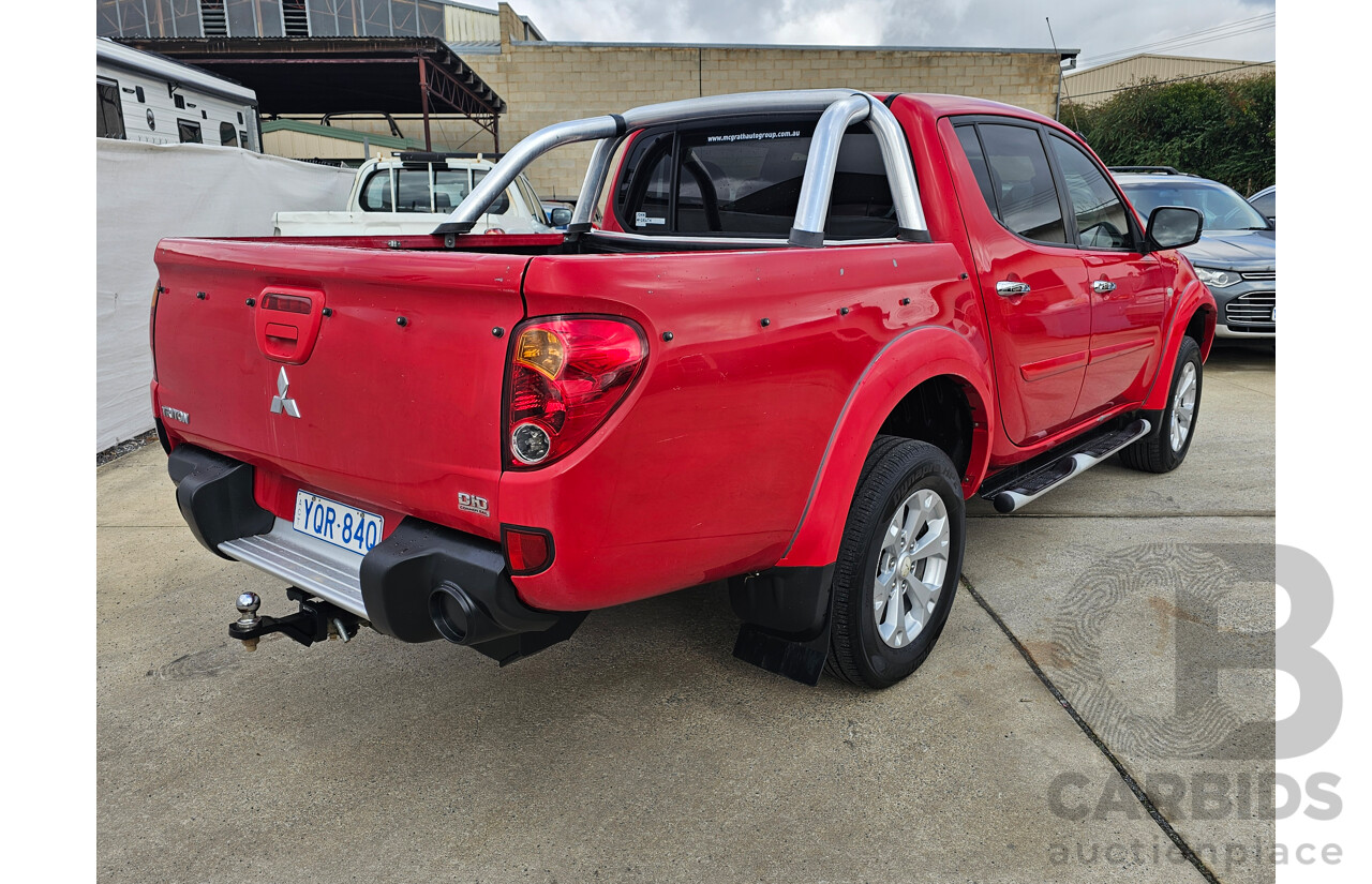 2/2012 Mitsubishi Triton Glx-R (4x4) MN MY12 Double Cab Utility Red 2.5L