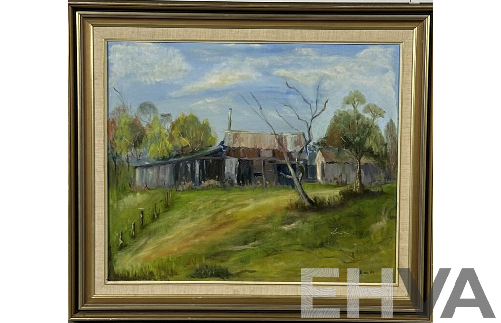 Margaret King, (20th Century), Gladstone St Castle Hill, Oil on Canvas Panel