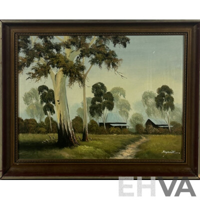 Artist Unknown, (20th Century), The Path Leading Home, Oil on Canvas, 56 x 72 cm (frame)