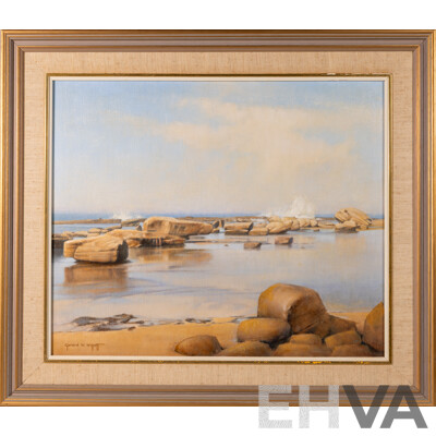 Gerard W. Willott, (20th Century, Australian), Rocky Cove, Oil on Canvas, 68 x 79 cm (frame) Gerard W. Willott, (20th Century, Australian), Rocky Cove, Oil on Canvas, 68 x 79 cm (frame)
