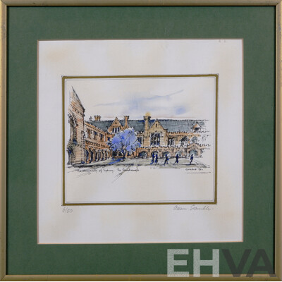 Allan Gamble, (20th Century, Australian, 1907-2001), Studies of University of Sydney, (1990), Pair of Pen, Ink and Washes (2)