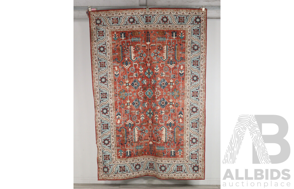 Machine Woven Polyester Carpet with Classic Persian Design by Fab Habitat