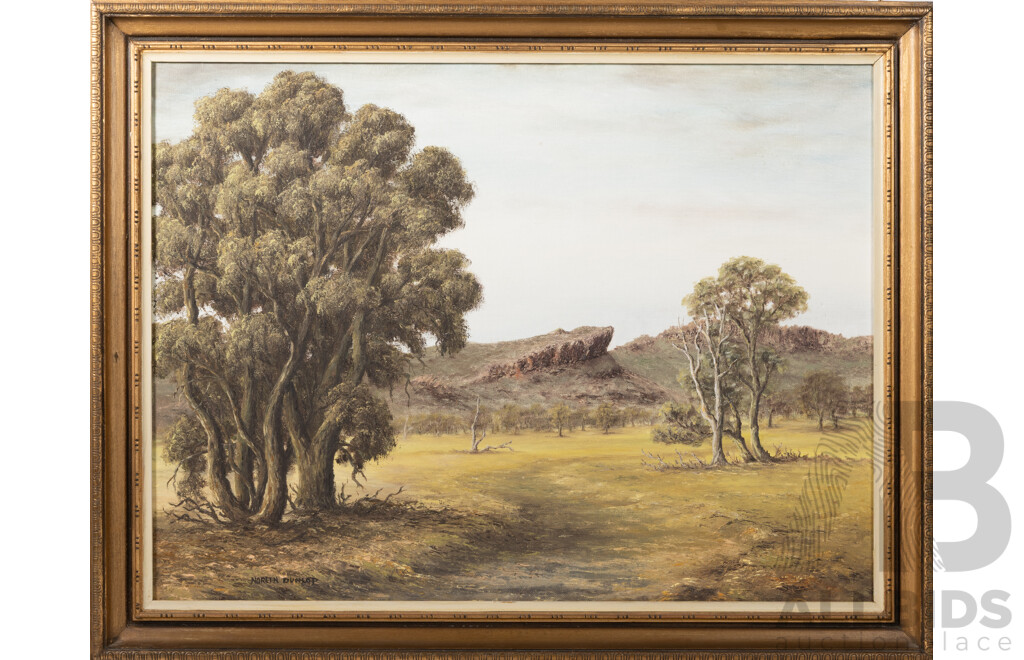 Noreen Dunlop, (20th Century, Australian), Mt. Stapleton, Grampians, Victoria, Oil on Canvas, 55 x 70 cm (frame)
