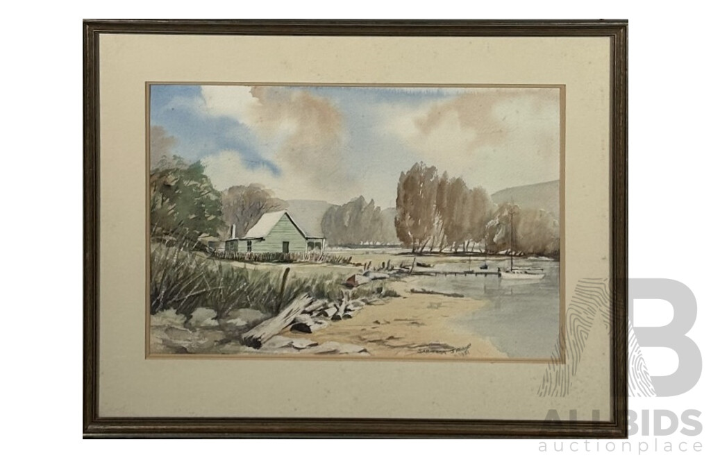 Jim Rodgett (20th Century, Active c1980s), Saratoga (1981), Original Watercolour, 53 x 70 cm (frame)
