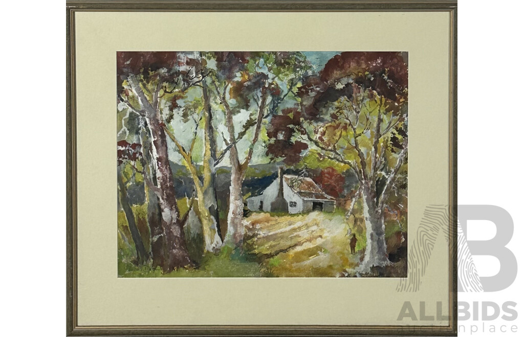 Florence Devlin(?), ((20th Century, Australian), Autumn, Watercolour, 56 6x 64 cm (frame)