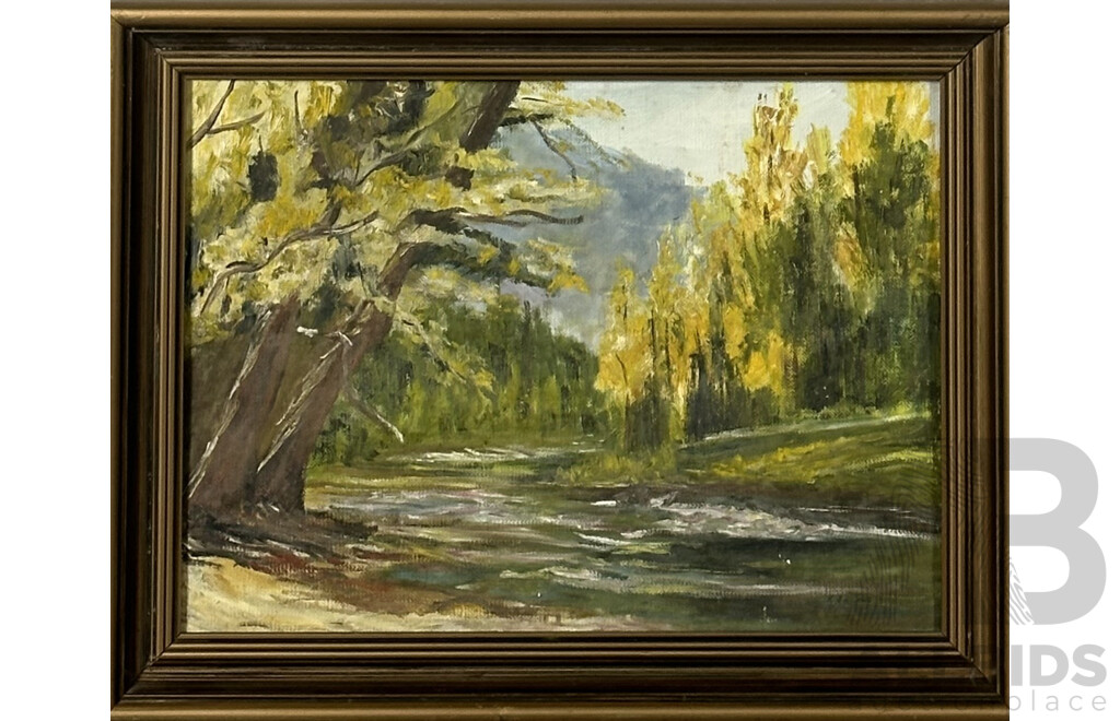 K. Summers, (20th Century, Australian), Afternoon Light, Oil on Canvas Panel, 38 x 48.5 cm (frame)