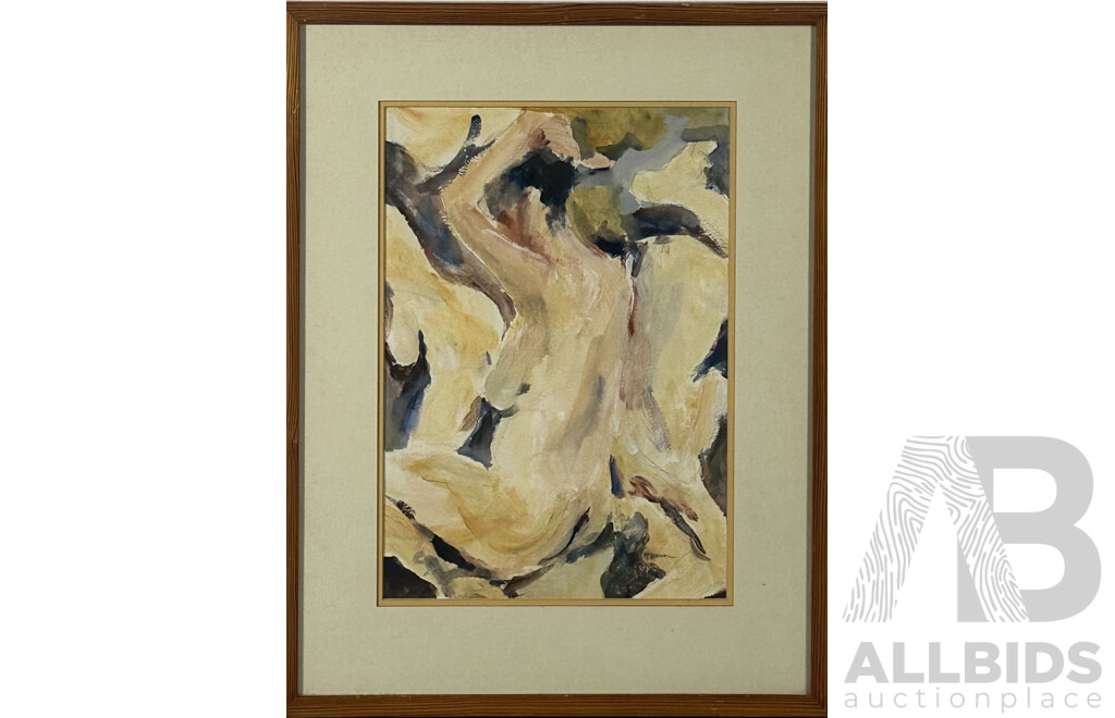 McKeown, (Date Unknown), Still Life Nude, Watercolour, 65 x 50 cm (frame)