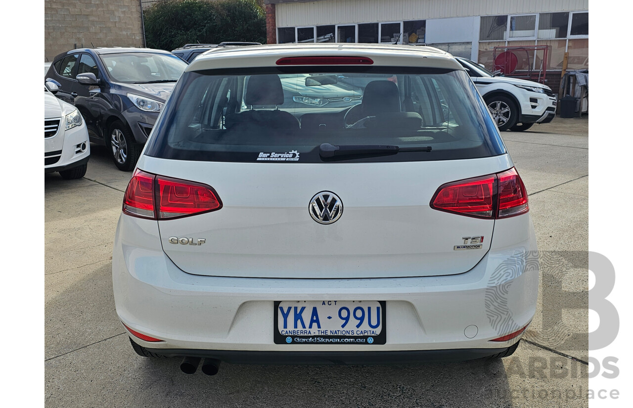 6/2014 Volkswagen Golf 90 TSI Trendline AU 4d Wagon White 1.4L