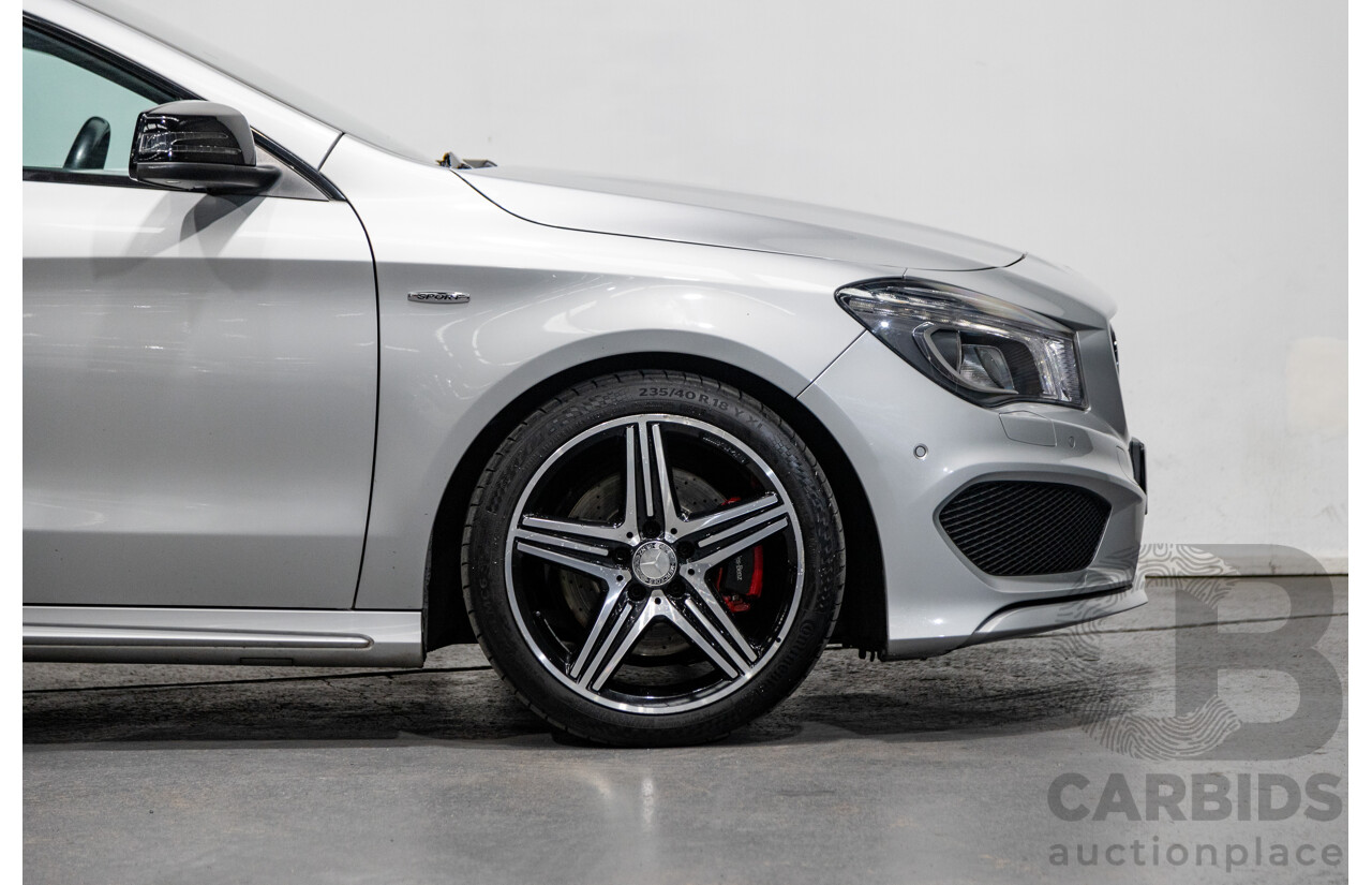6/2015 Mercedes Benz CLA250 Sport 4matic (AWD) AMG Pack 4d Shooting Brake 117 4d Wagon Polar Silver Metallic Turbo 2.0L