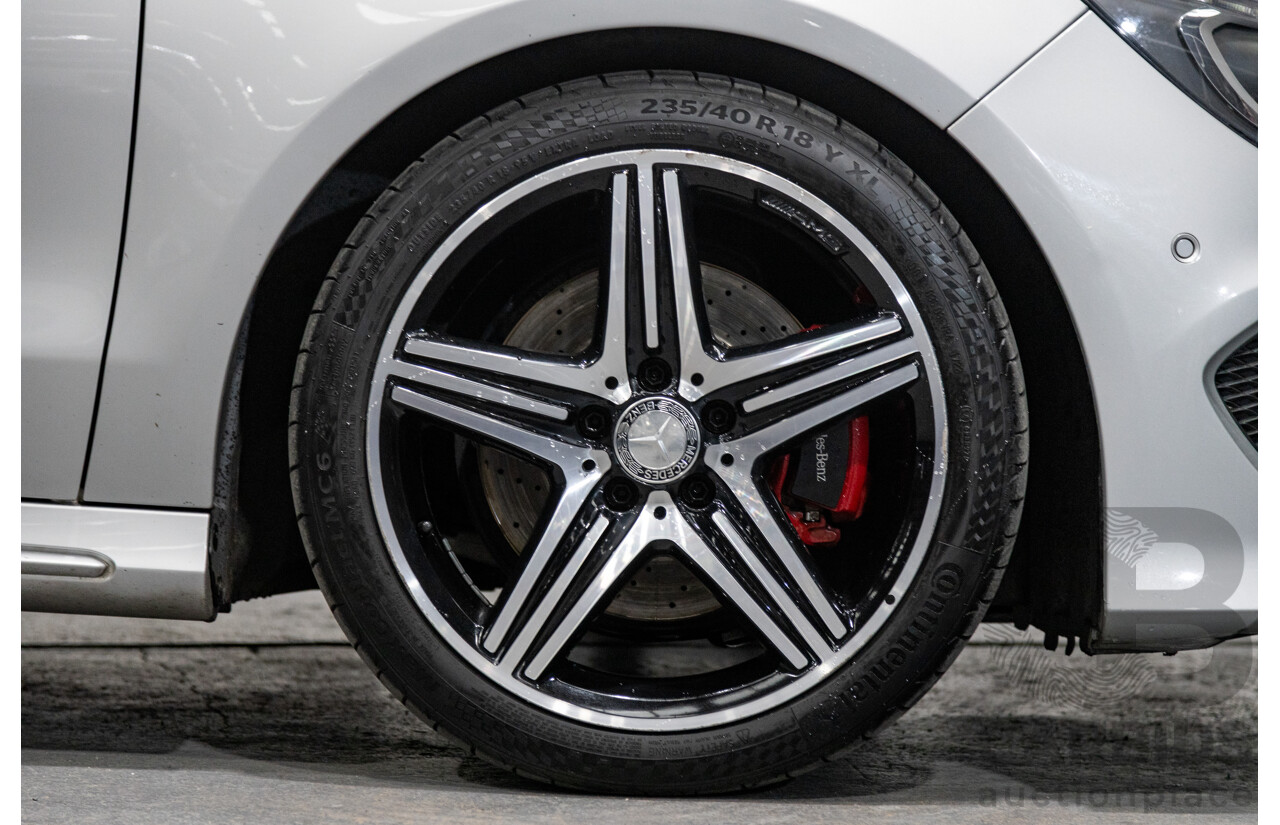6/2015 Mercedes Benz CLA250 Sport 4matic (AWD) AMG Pack 4d Shooting Brake 117 4d Wagon Polar Silver Metallic Turbo 2.0L