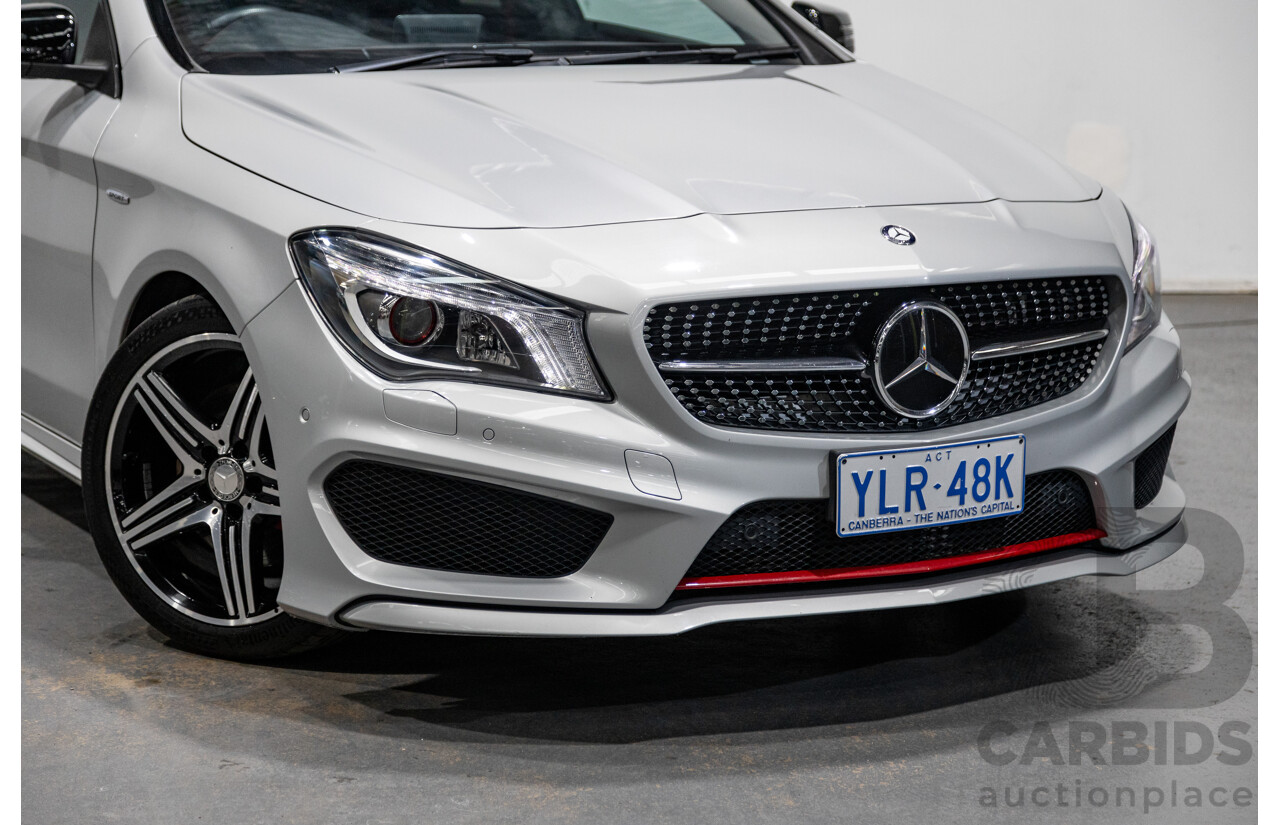 6/2015 Mercedes Benz CLA250 Sport 4matic (AWD) AMG Pack 4d Shooting Brake 117 4d Wagon Polar Silver Metallic Turbo 2.0L
