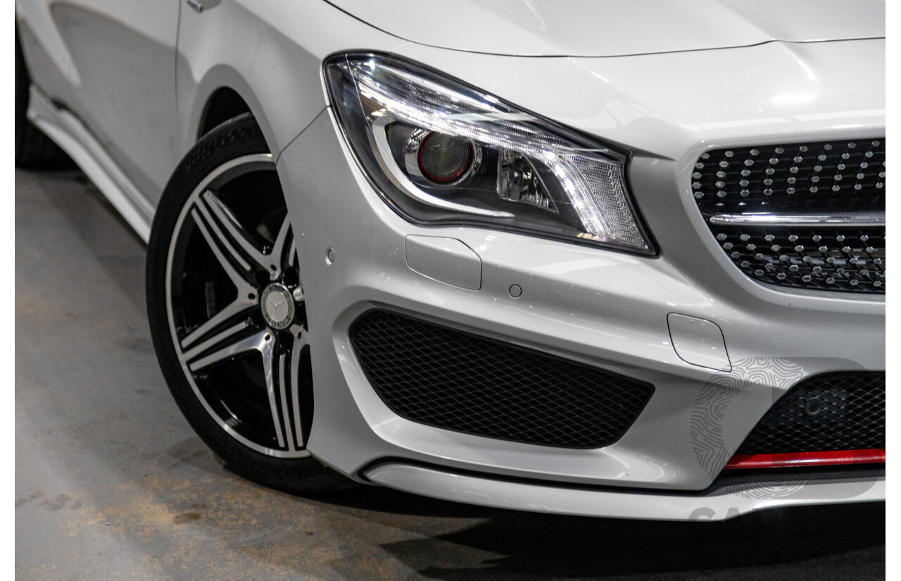 6/2015 Mercedes Benz CLA250 Sport 4matic (AWD) AMG Pack 4d Shooting Brake 117 4d Wagon Polar Silver Metallic Turbo 2.0L