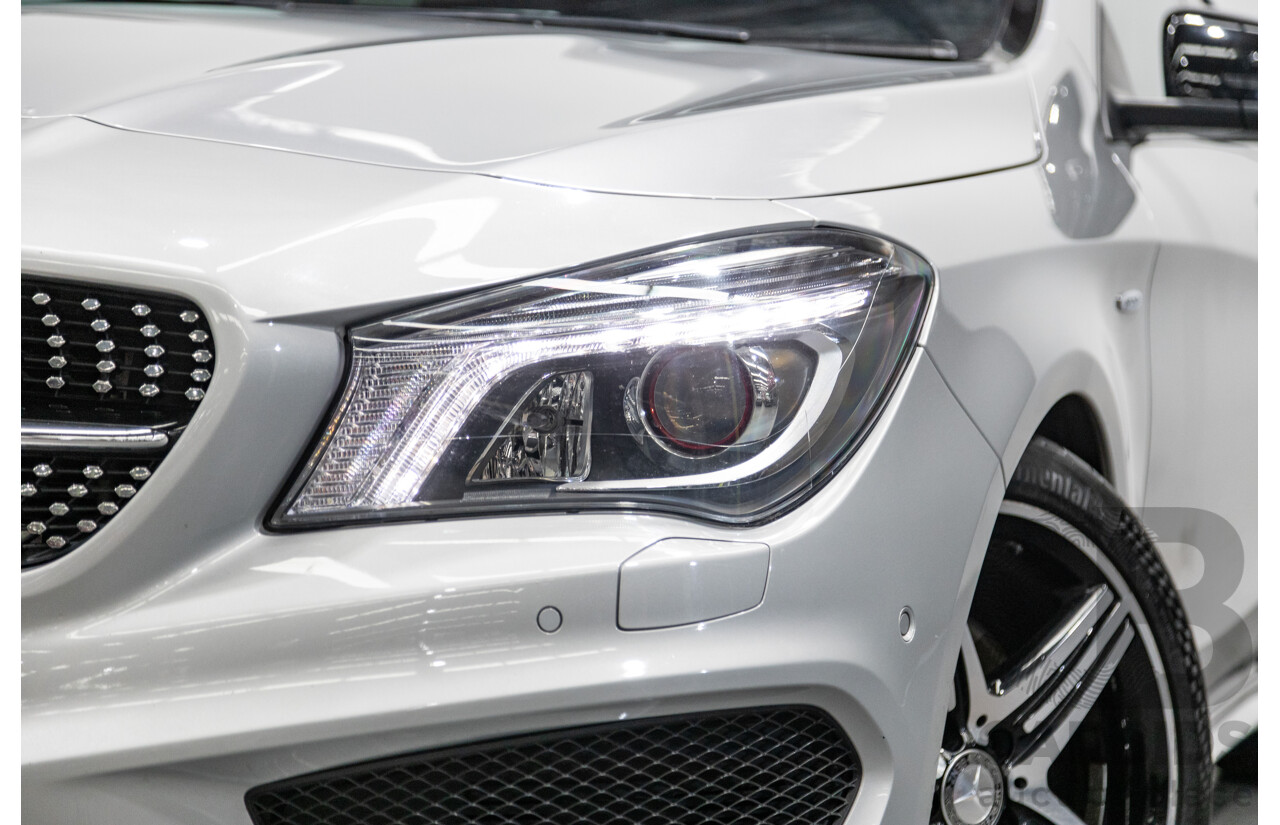 6/2015 Mercedes Benz CLA250 Sport 4matic (AWD) AMG Pack 4d Shooting Brake 117 4d Wagon Polar Silver Metallic Turbo 2.0L