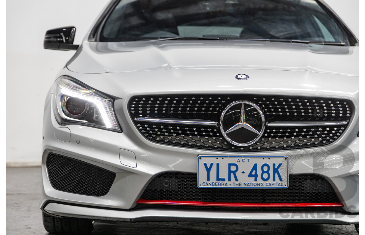 6/2015 Mercedes Benz CLA250 Sport 4matic (AWD) AMG Pack 4d Shooting Brake 117 4d Wagon Polar Silver Metallic Turbo 2.0L