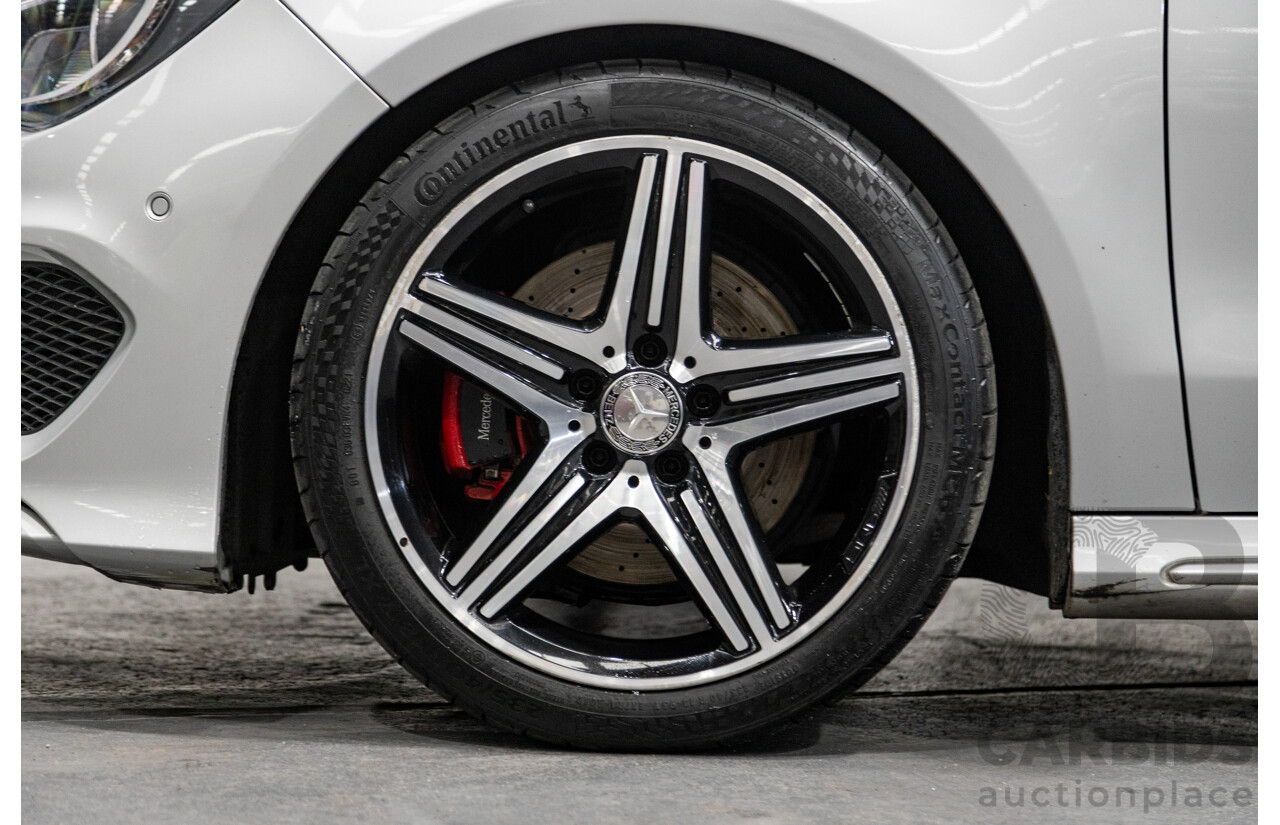 6/2015 Mercedes Benz CLA250 Sport 4matic (AWD) AMG Pack 4d Shooting Brake 117 4d Wagon Polar Silver Metallic Turbo 2.0L